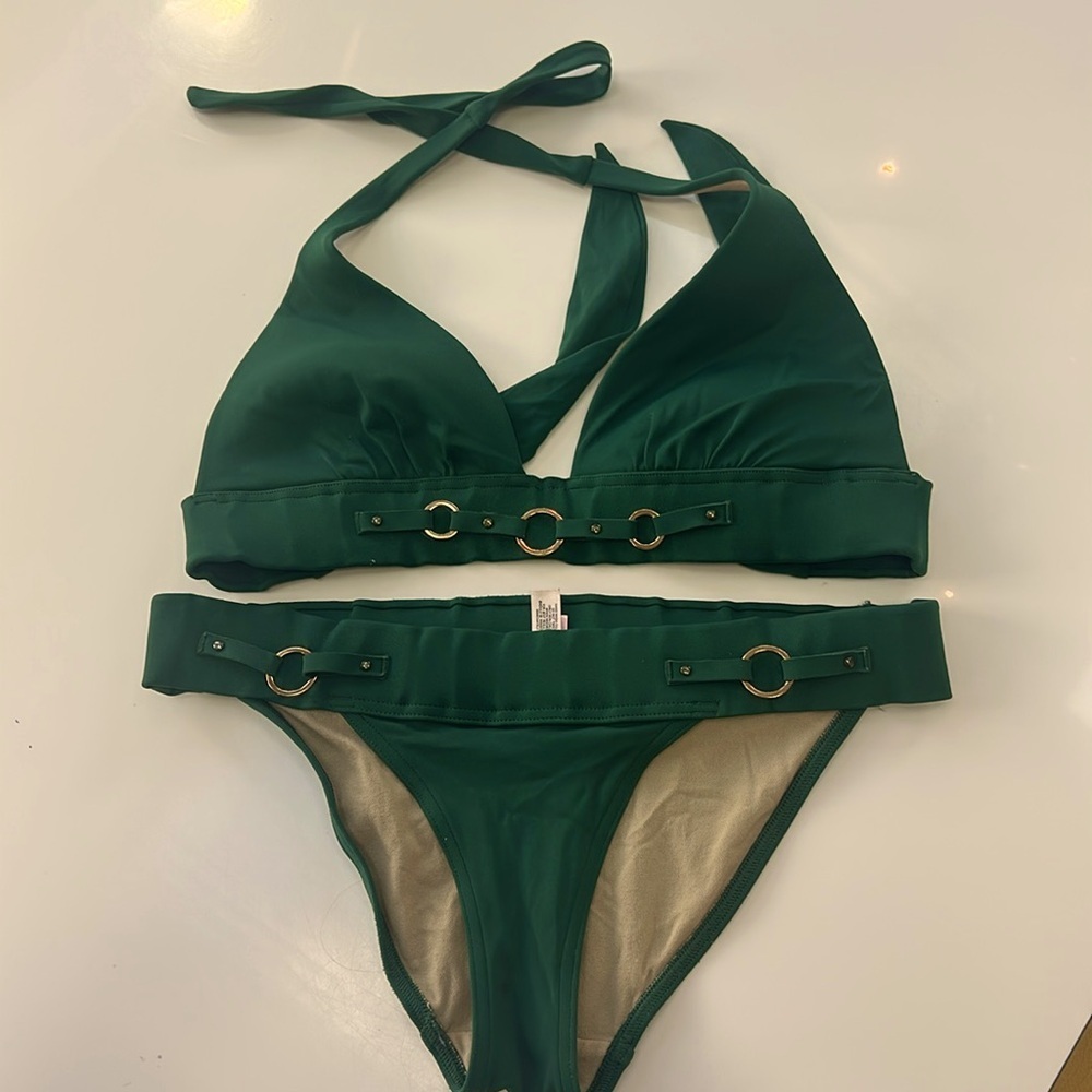 Victoria's Secret Y2K gold hardware bikini